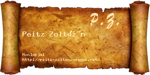 Peitz Zoltán névjegykártya